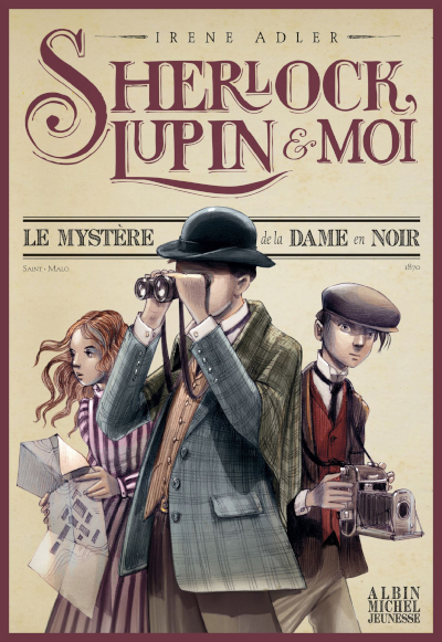 Couverture de "Sherlock, Lupin et moi: Le Mystre de la dame en noir".