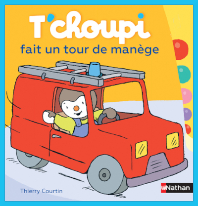 Couverture de : "T'choupi fait un tour de mange" de Thierry Courtin